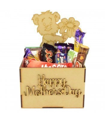 Laser Cut Mothers Day Hamper Treat Boxes - Teddy